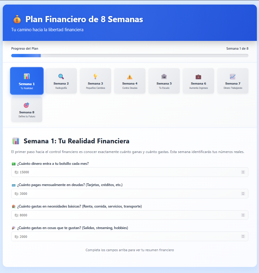 Plan Financiero 8 Semanas